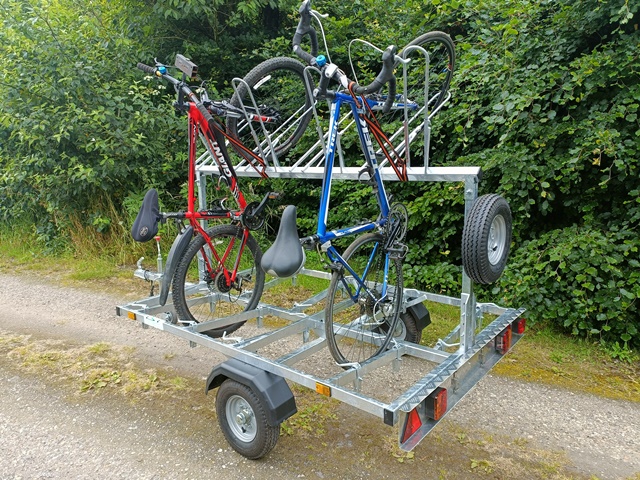Trailer to carry 8 bikes