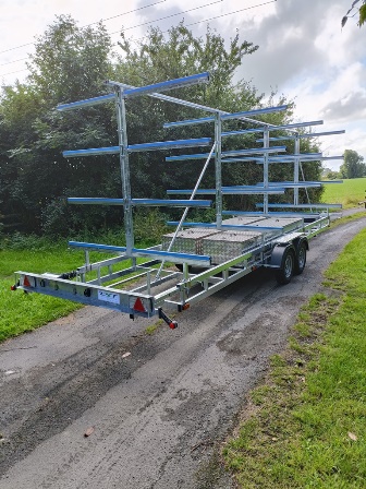 Rowing boat trailer